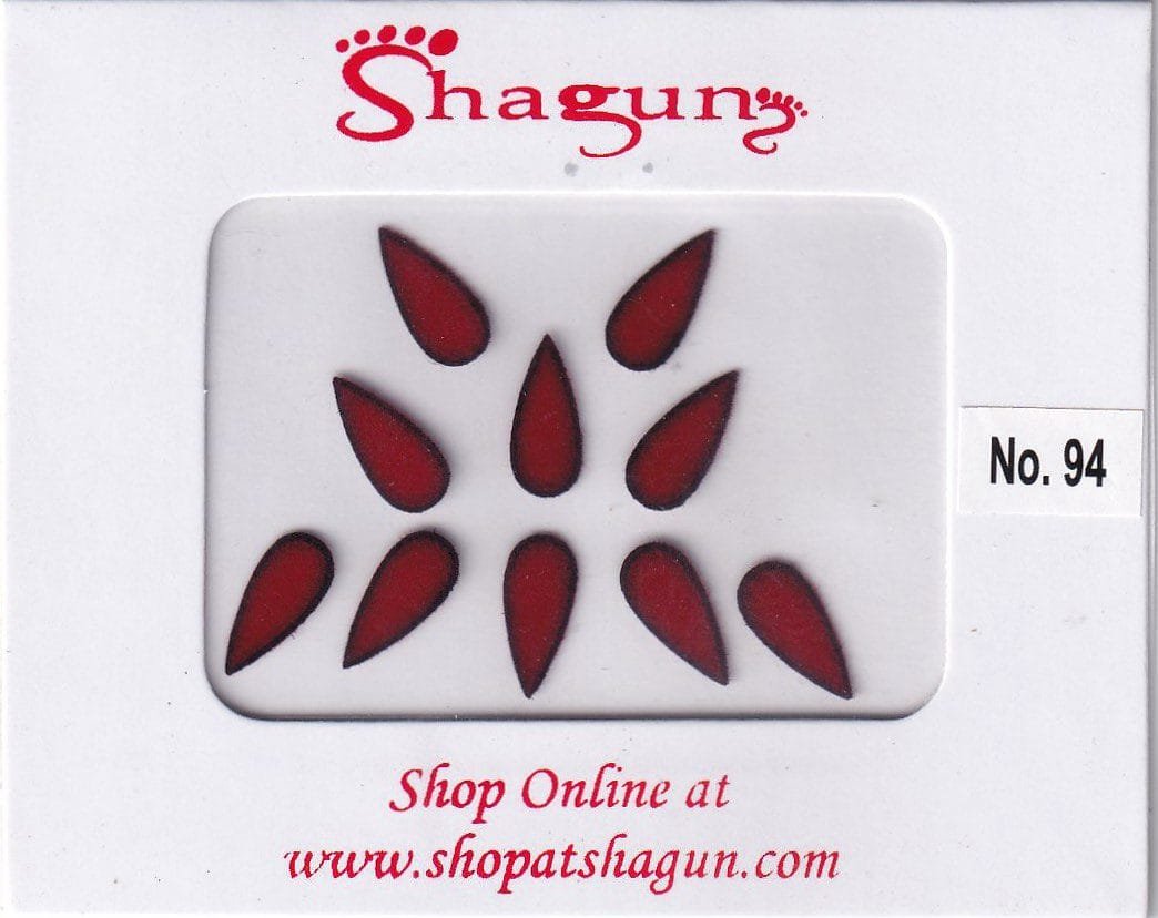 Shagun Bindi - Maroon Black Border Almond