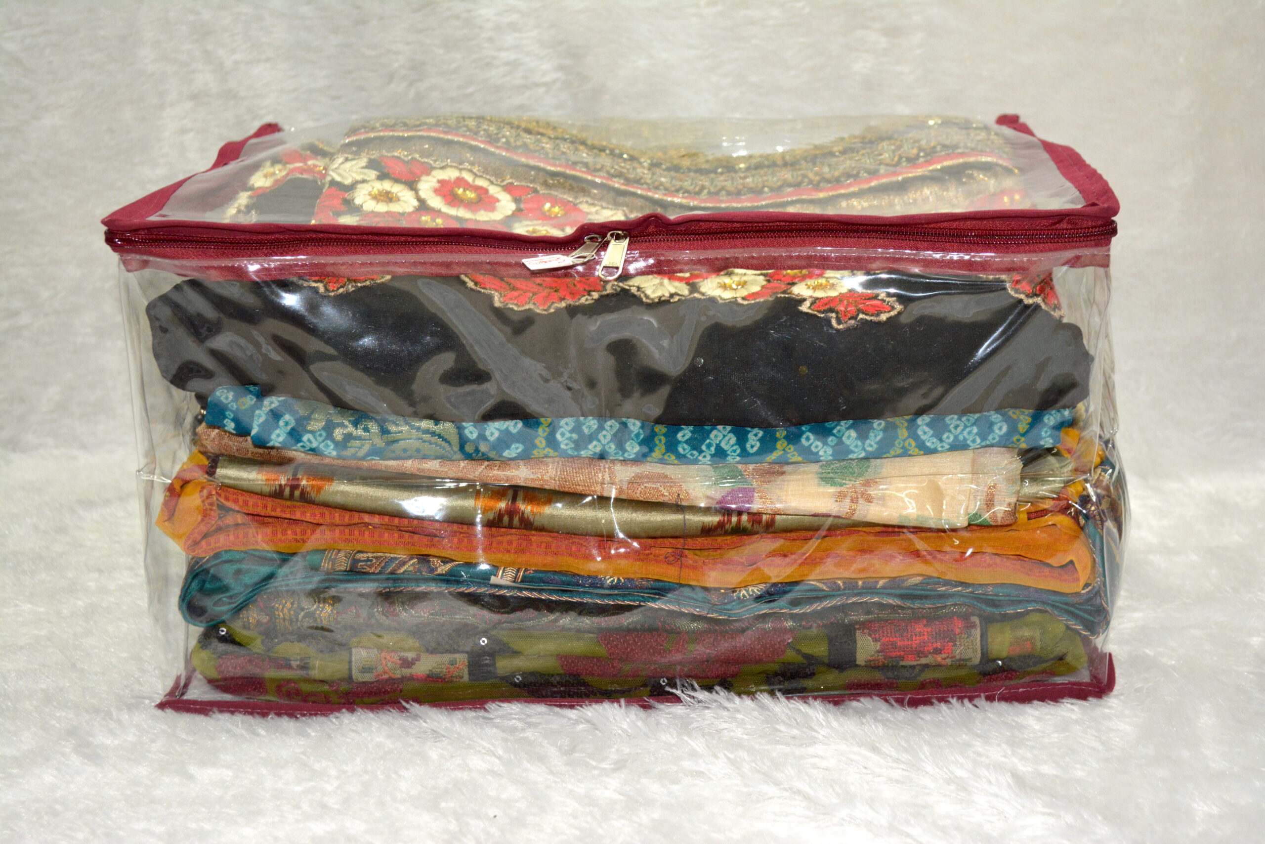 Buy Arvanaindia Blue Cotton Saree Covers And Clothes Storage Bags Closet  Organizers Set With Zip (Pack Of 5) Online at Best Prices in India -  JioMart.