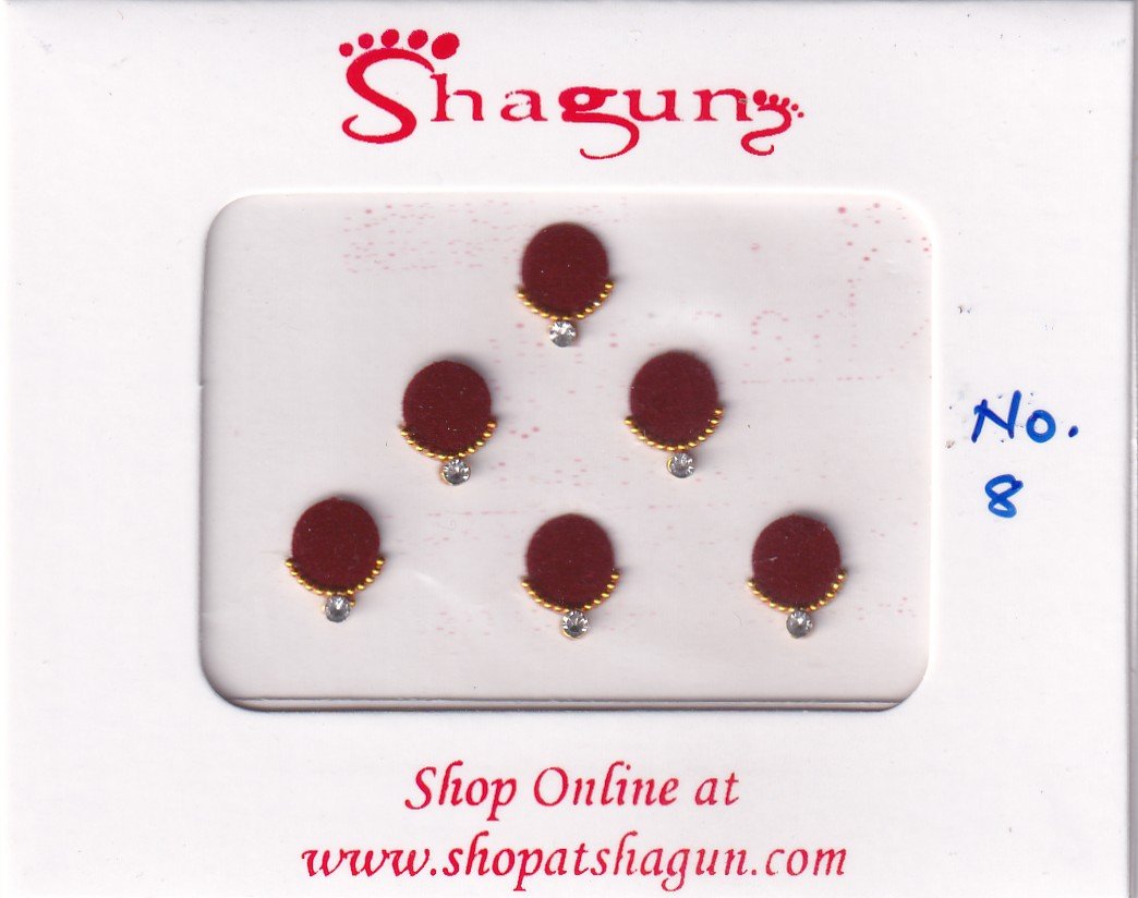 Shagun Bindi - Maroon Round (HCFS)