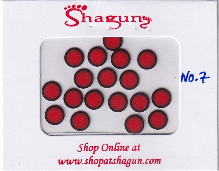 Shagun Bindi - Orange with Border Round