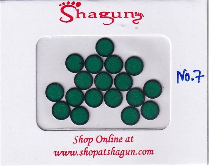 Shagun Bindi - Green (Teal Green) with Border Round