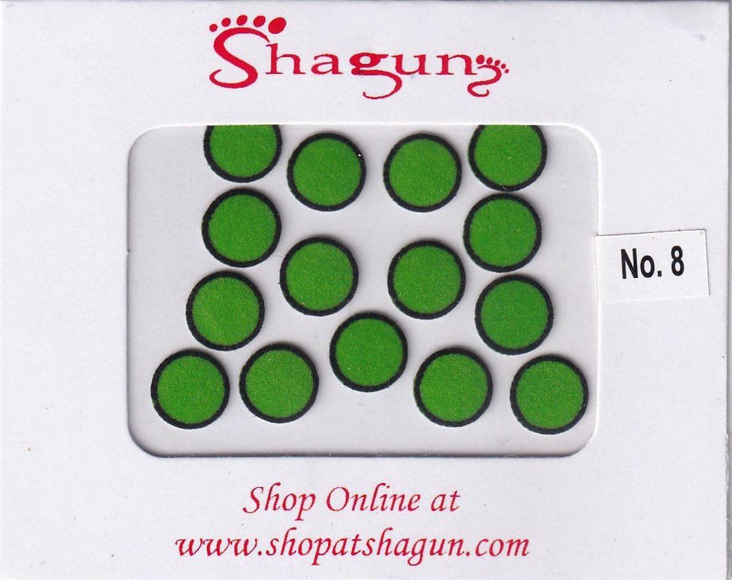 Shagun Bindi - Green (Light Green) with Border Round