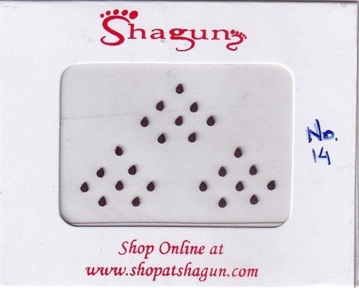 Shagun Bindi Maroon Black Border Drop