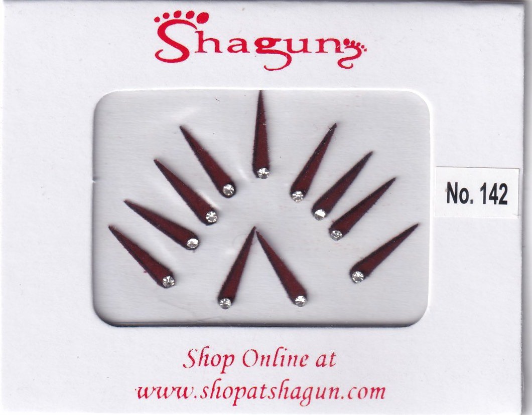 Shagun Bindi - Maroon Border Tilak (M) with a Stone