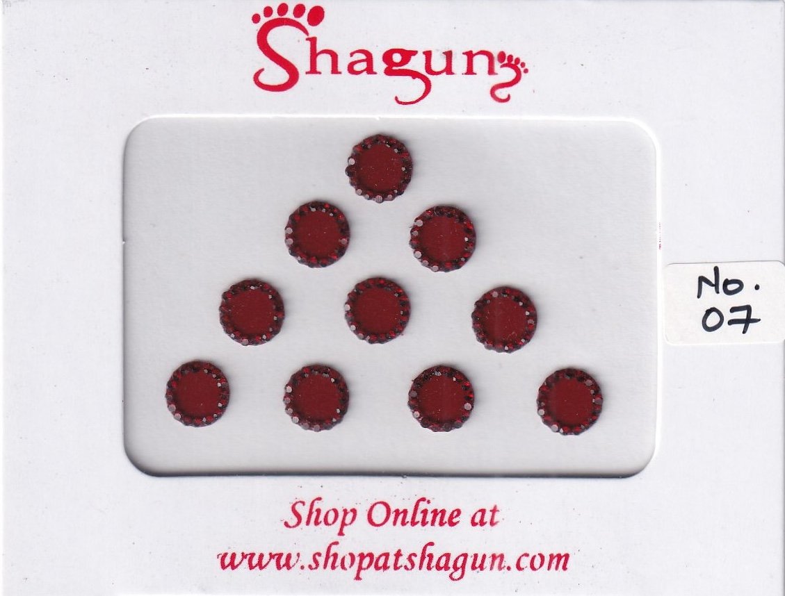 Shagun Bindi - Round Maroon (FSBM)