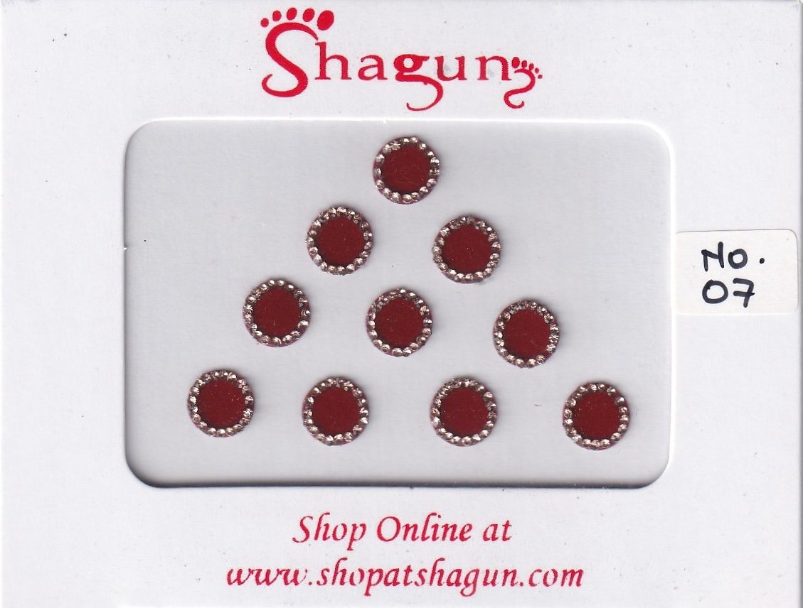 Shagun Bindi - Round Maroon (FSBG)