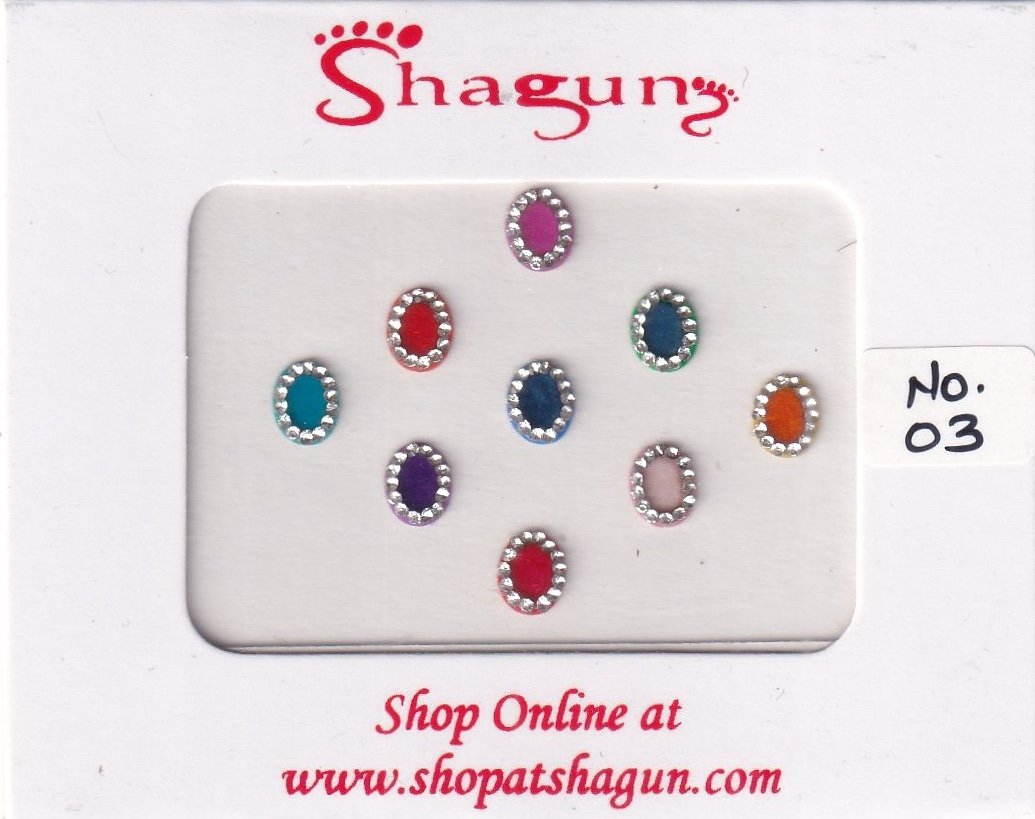 Shagun Bindi - Oval Assorted (FSBS)