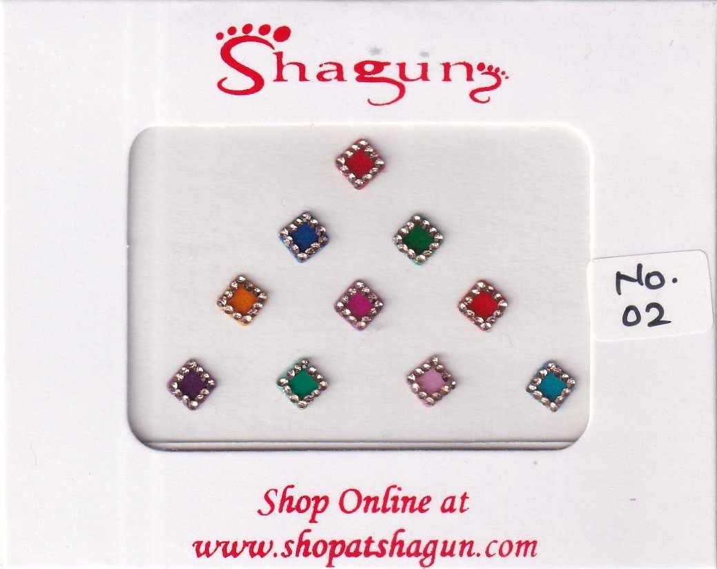 Shagun Bindi - Square Assorted (FSBG)